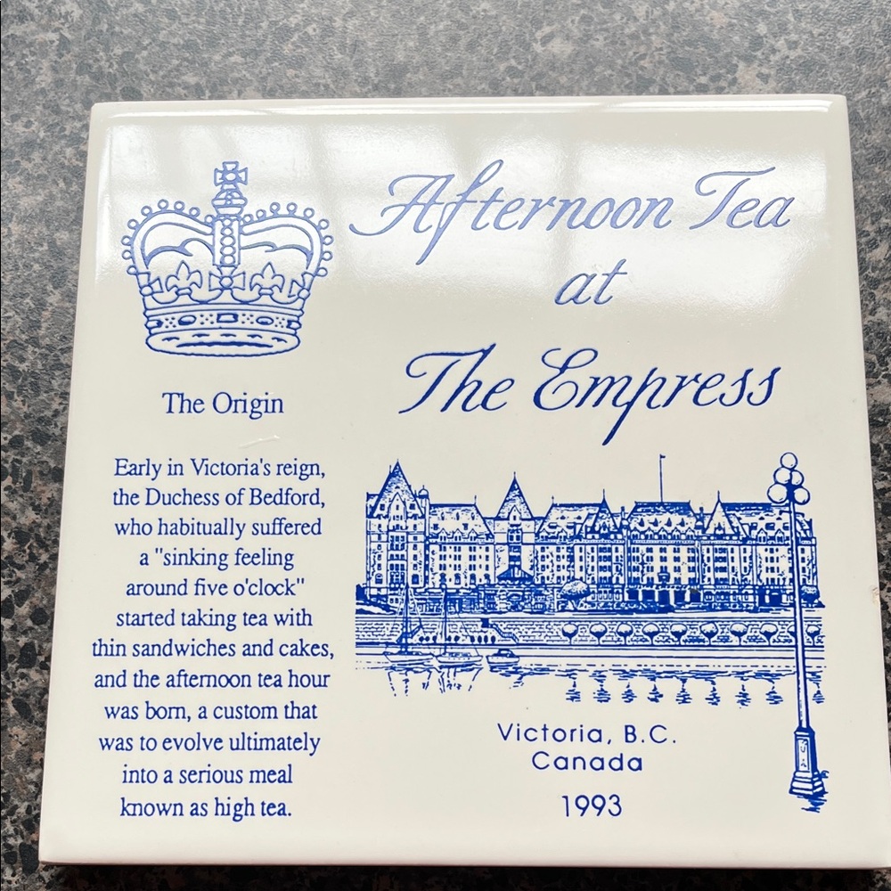 Afternoon Tea at The Empress – Commemorative Ceramic Tile (1993)